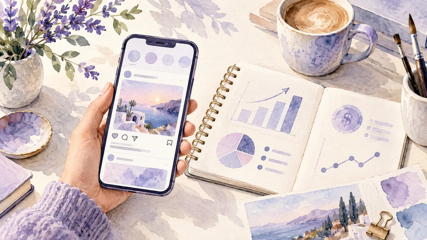 Instagram Ads Cost in 2026: Full Pricing Guide watercolor illustration
