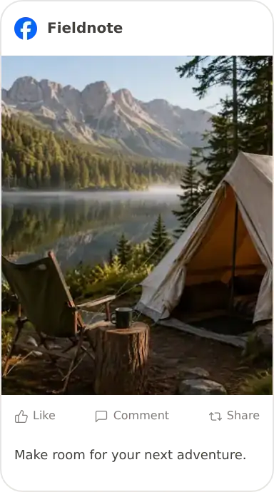 Fieldnote: Make room for your next adventure.